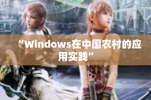 “Windows在中国农村的应用实践”