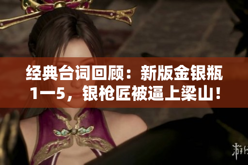 经典台词回顾：新版金银瓶1一5，银枪匠被逼上梁山！