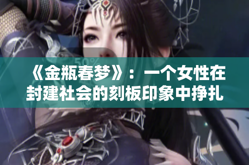 《金瓶春梦》：一个女性在封建社会的刻板印象中挣扎求存