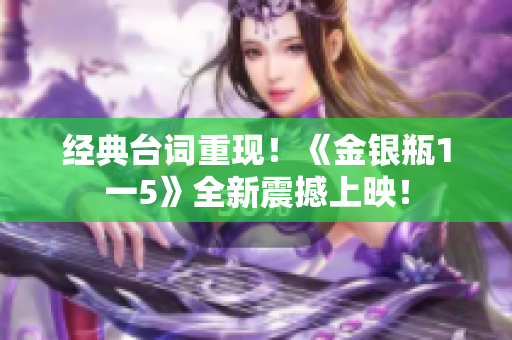 经典台词重现！《金银瓶1一5》全新震撼上映！