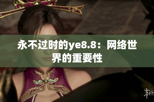 永不过时的ye8.8：网络世界的重要性