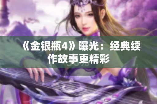 《金银瓶4》曝光：经典续作故事更精彩