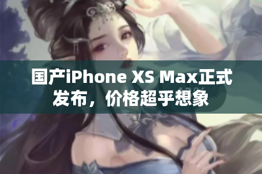 国产iPhone XS Max正式发布，价格超乎想象