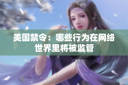 美国禁令：哪些行为在网络世界里将被监管