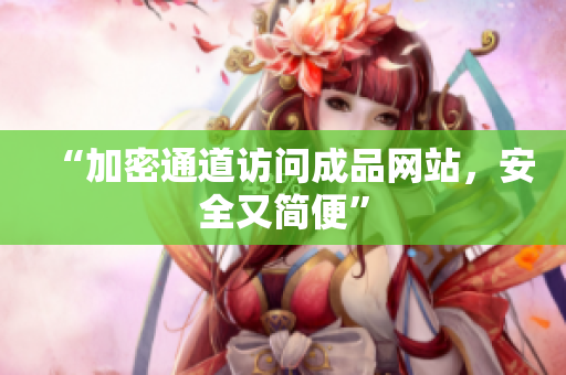 “加密通道访问成品网站，安全又简便”