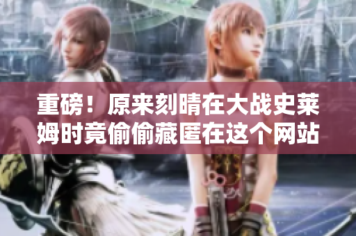 重磅！原来刻晴在大战史莱姆时竟偷偷藏匿在这个网站里！