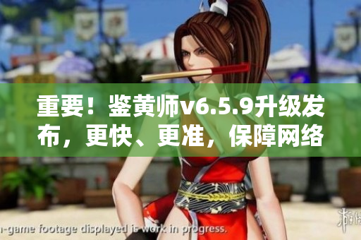 重要！鉴黄师v6.5.9升级发布，更快、更准，保障网络健康！