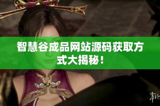 智慧谷成品网站源码获取方式大揭秘！