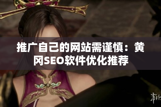 推广自己的网站需谨慎：黄冈SEO软件优化推荐