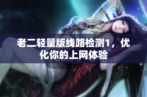 老二轻量版线路检测1，优化你的上网体验