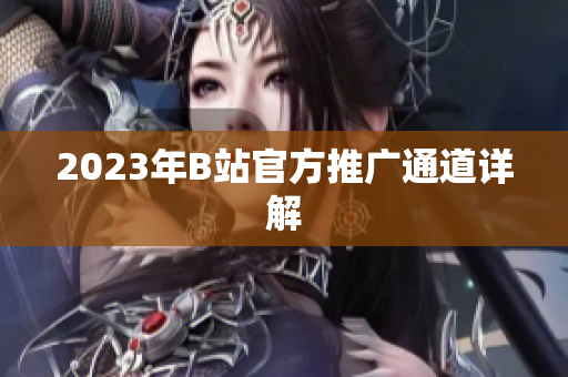 2023年B站官方推广通道详解