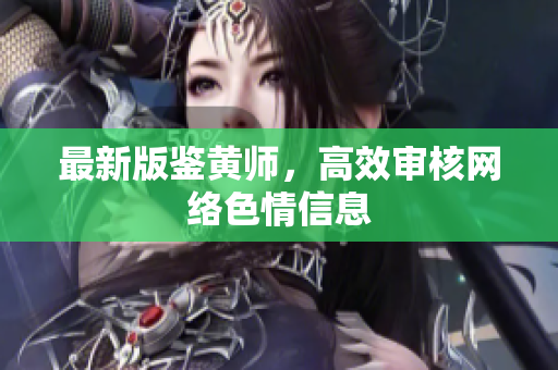 最新版鉴黄师，高效审核网络色情信息