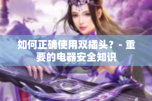如何正确使用双插头？- 重要的电器安全知识