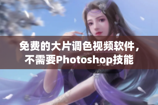 免费的大片调色视频软件，不需要Photoshop技能