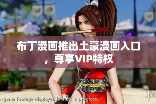 布丁漫画推出土豪漫画入口，尊享VIP特权