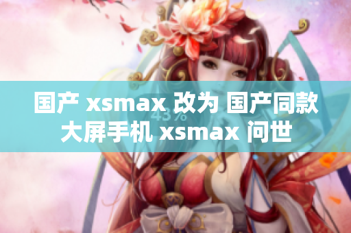 国产 xsmax 改为 国产同款大屏手机 xsmax 问世