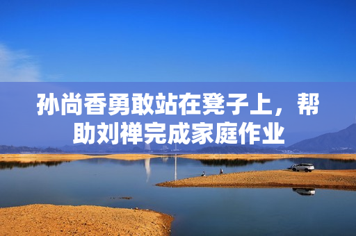 孙尚香勇敢站在凳子上，帮助刘禅完成家庭作业