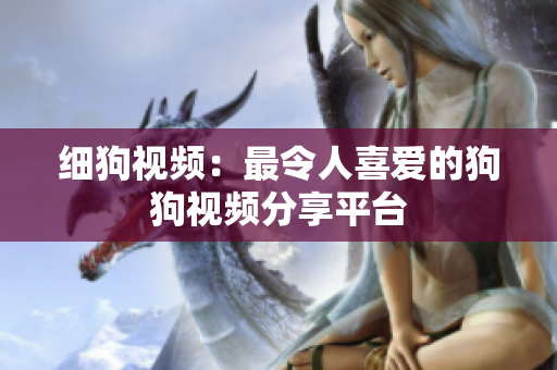 细狗视频：最令人喜爱的狗狗视频分享平台